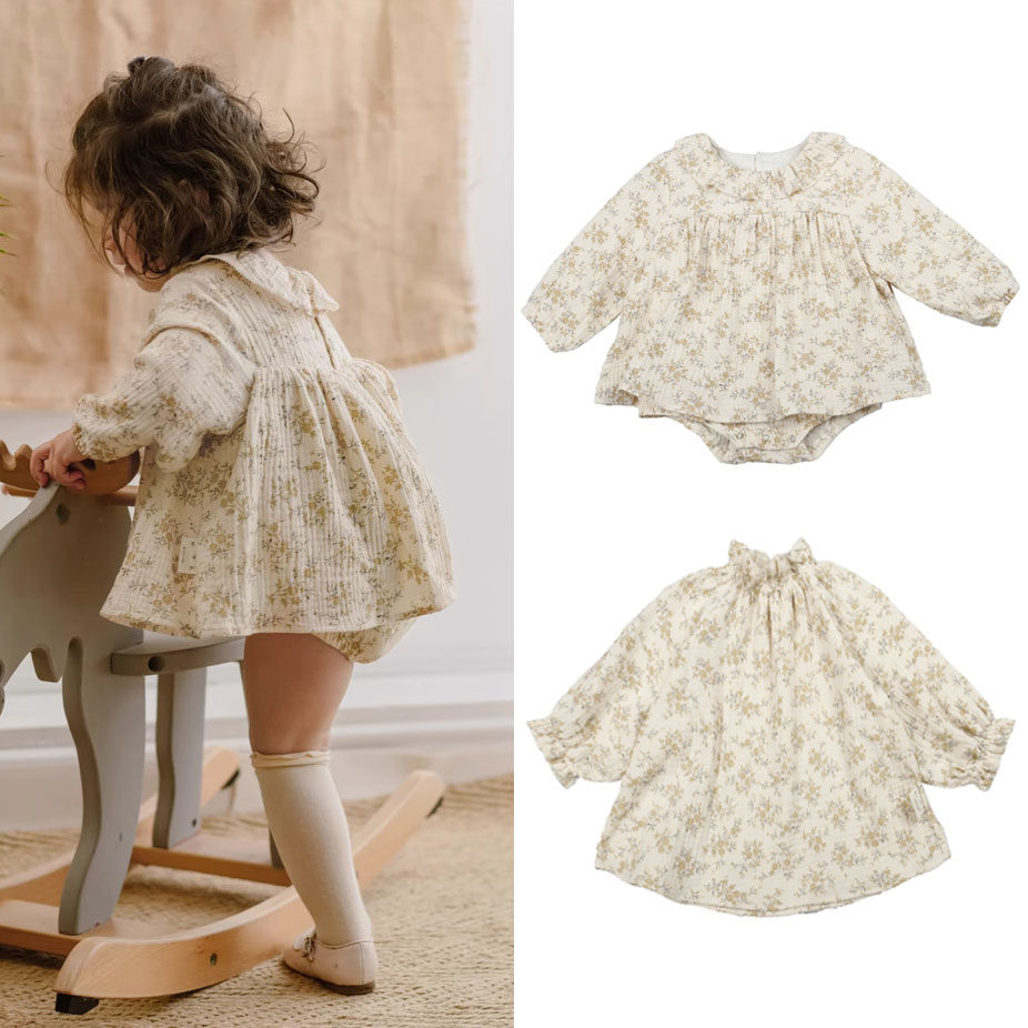 Baby Clothing Organic - Bloemen Baby Meisje Jurken Lente Biologisch