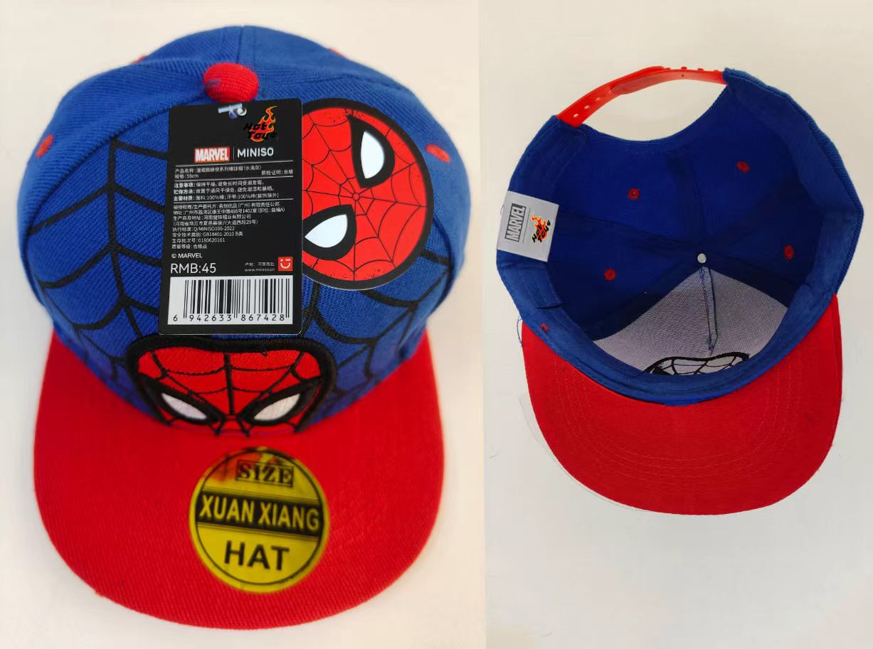 Baby Clothing Usa - Anime Cartoon Spiderman petten voor kinderen,
